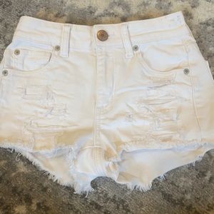 american eagle white shorts